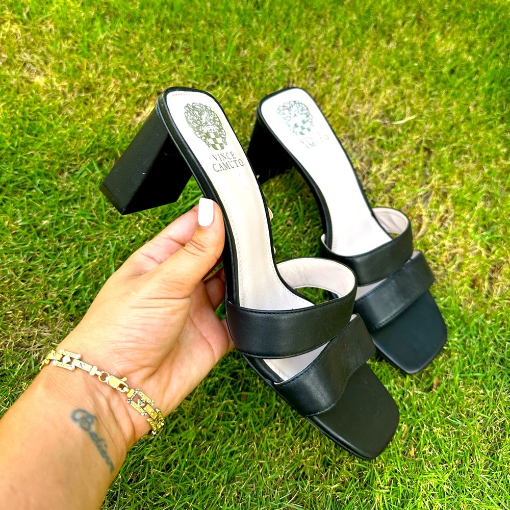 Blocked heels sandals